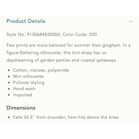 Anthropologie Gingham Knit Mini Dress NWT SZ XL - Picture 14 of 14